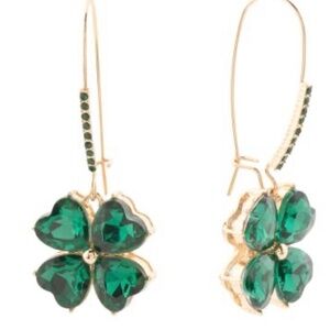 Betsey Johnson shamrock earrings